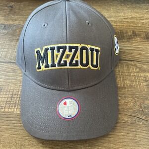 Champion MIZZOU Missouri Tigers SEC Gray Structured Strapback Dad Cap Hat